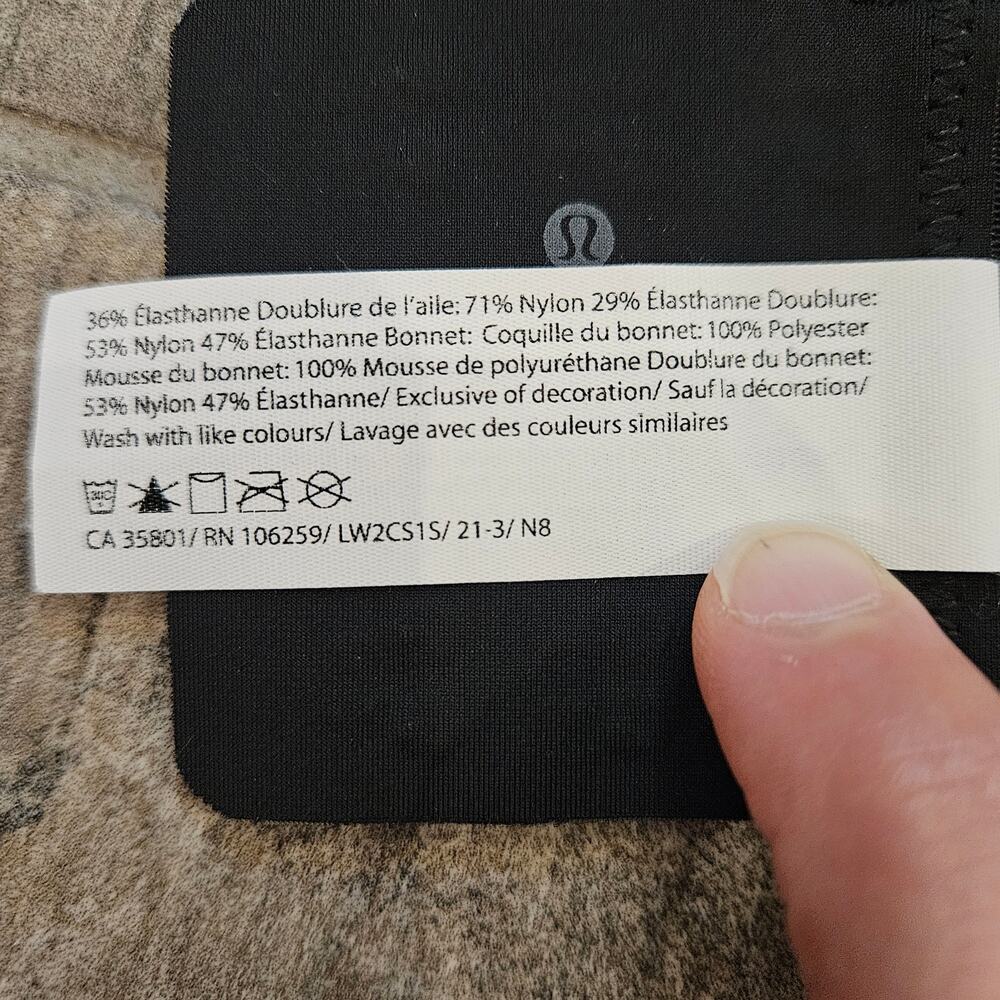 Lululemon Sports Bra Womens Size 34DDD Air Support High Impact Running Black - Picture 10 of 11